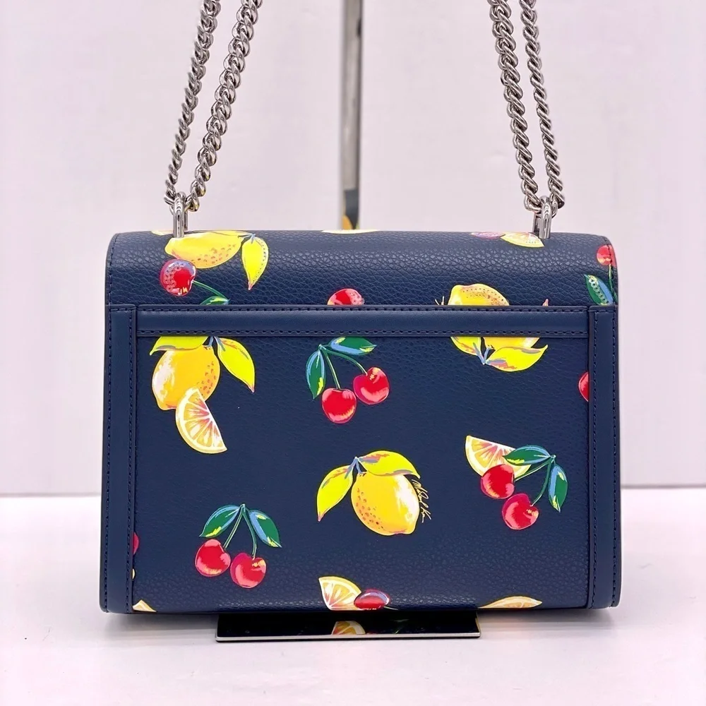 Michael Kors Whitney Medium Sequined Fruit Print Shoulder Bag Crossbody